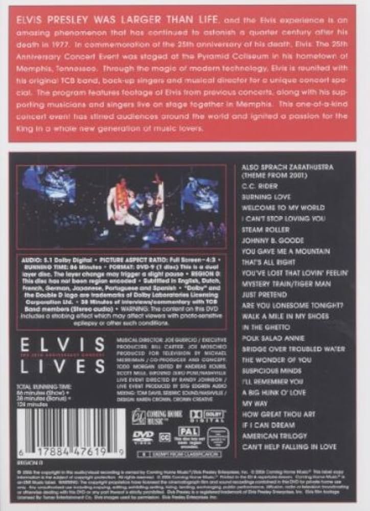 く*ん様 エルビス・プレスリー 25周年記念 Amazon.co.jp: Elvis Lives: The 25th Anniversary Concert Live